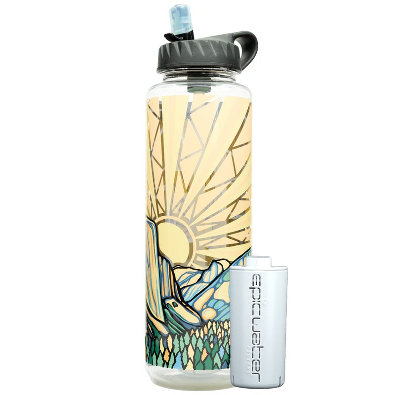 Epic Water Filters Nalgene OG Water Bottle with Filter USA Made BPA Free Removes 9999 Tap Water Contaminants Forever Chemicals Honnold Foundation Art 48 oz - Image 2