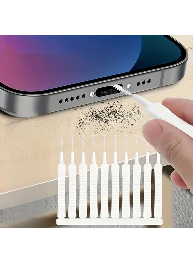 10PC White Ultra Slim Multi Purpose Dust Cleaning Tool Kit for Electronics - Image 1