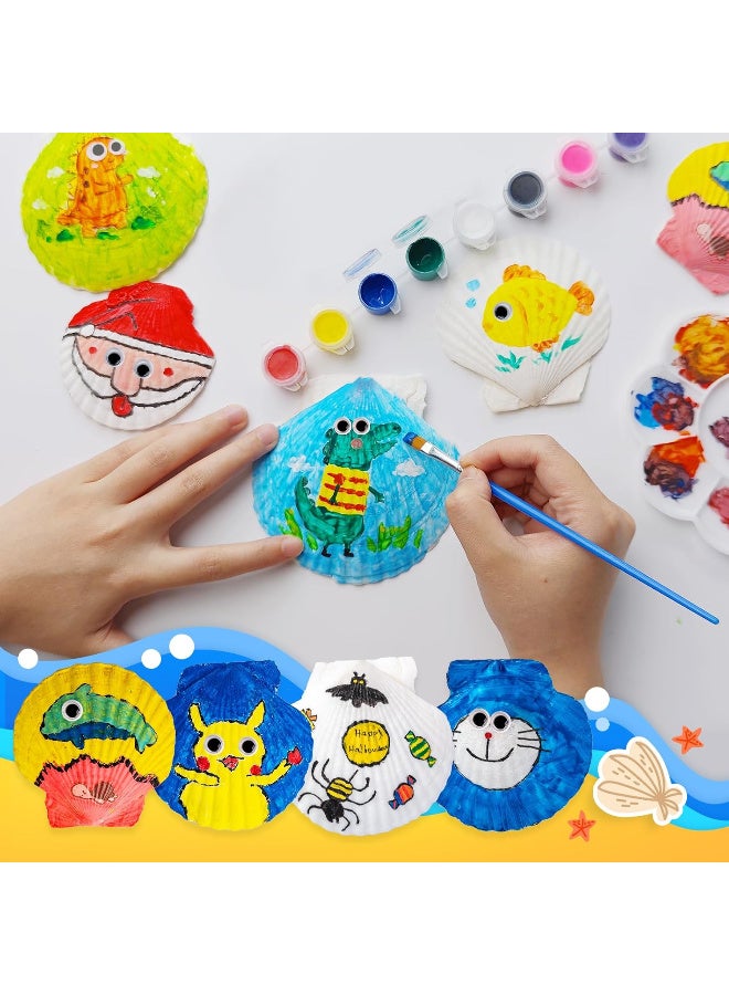 TFiOXL Kids Sea Shell Painting Kit, Arts & Crafts Painting Gifts for Boys Girls, DIY Creative Craft Activities Toys Birthday Gifts - Image 4