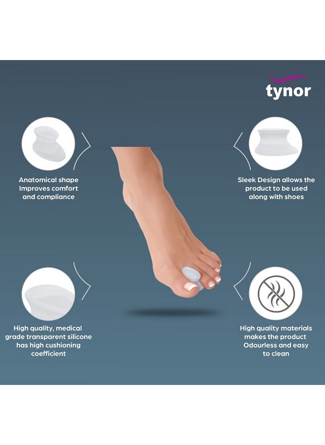Tynor TYNOR Toe Separator Silicone, White, Medium, Pack of 2  - Image 3