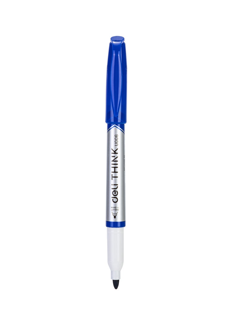 Deli Dry Erase Whiteboard Marker , Low Odor , Non-Toxic , Pack of 12 Blue Pens - Image 2