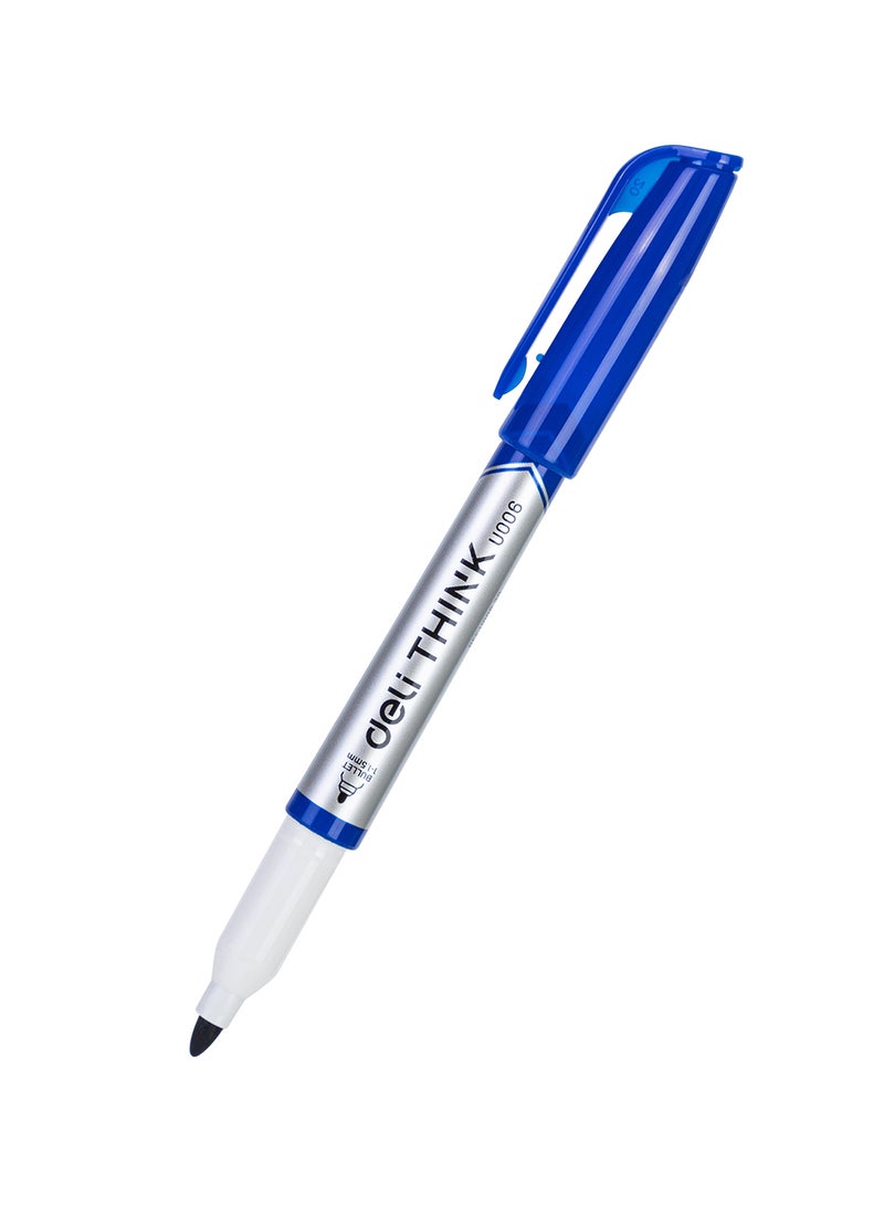 Deli Dry Erase Whiteboard Marker , Low Odor , Non-Toxic , Pack of 12 Blue Pens - Image 3