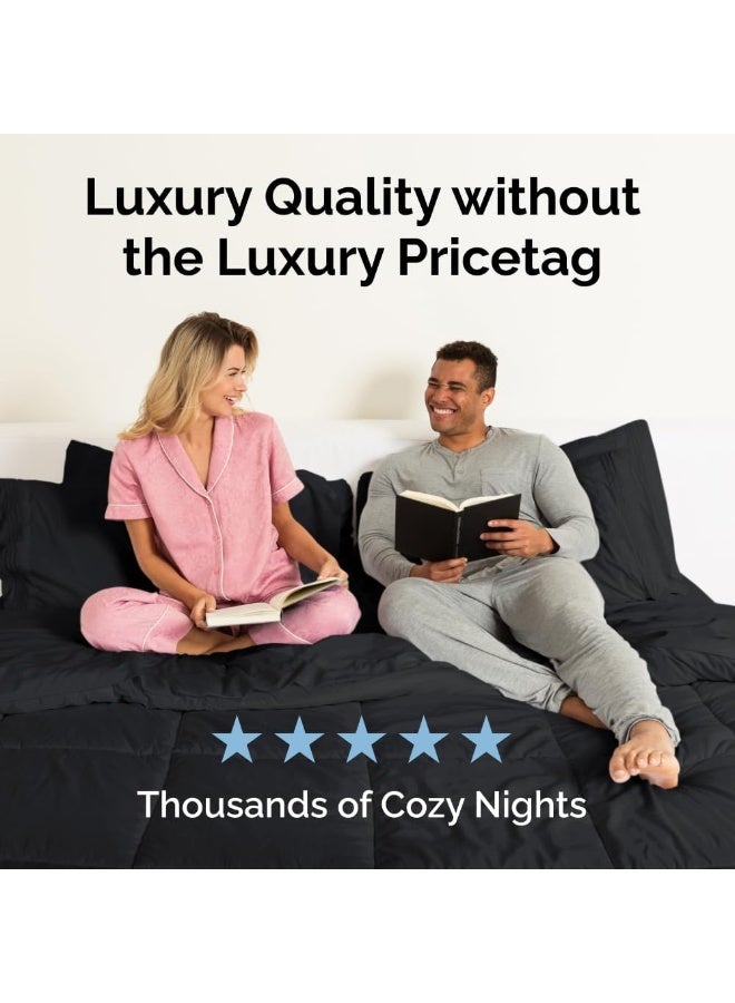 CGK Unlimited Comforter Duvet Insert Warm, Lightweight & Breathable Queen Size Down Alternative Set Hotel Quality Bedding
