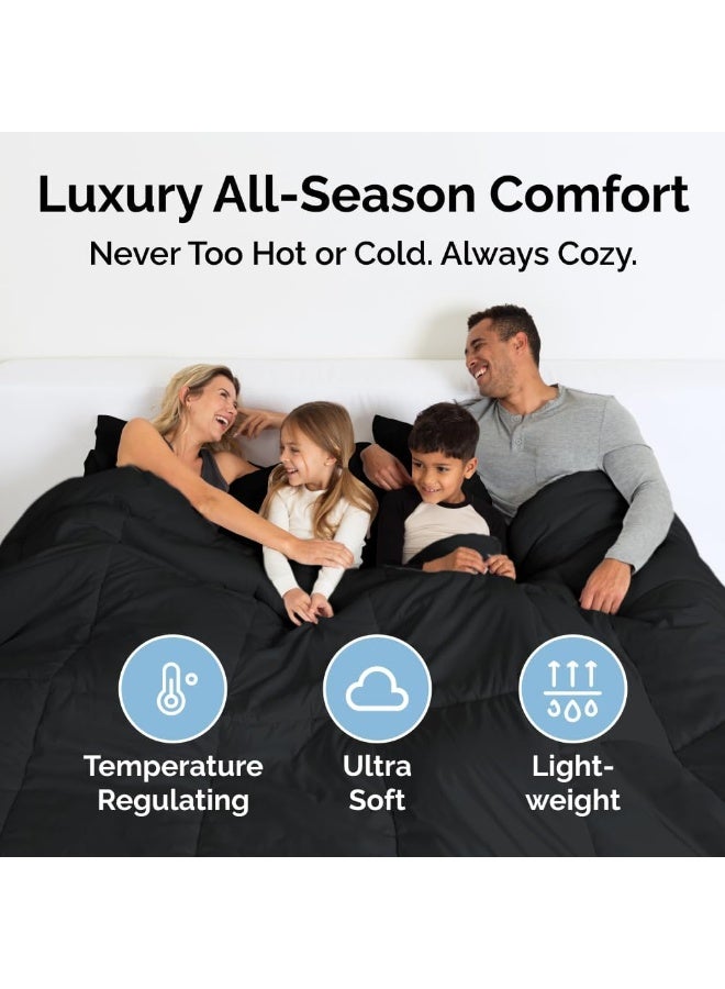 CGK Unlimited CGK Unlimited Comforter Duvet Insert Warm, Lightweight & Breathable Queen Size Down Alternative Set Hotel Quality Bedding  - Image 2