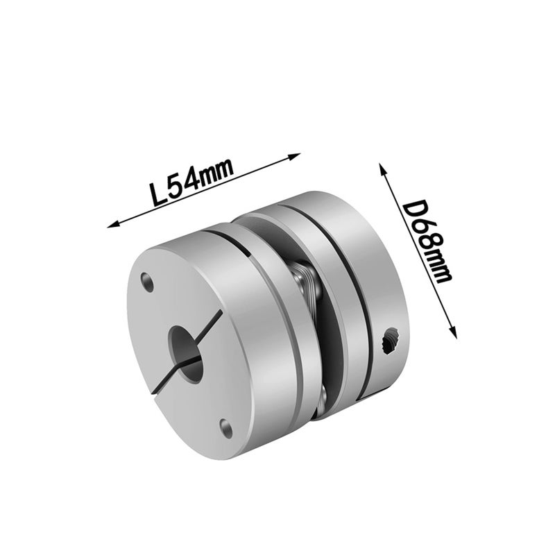 Aluminum Alloy Single Diaphragm Coupling D68 L54 For Ball Screw Servo Motor Size 18X18 - Image 3