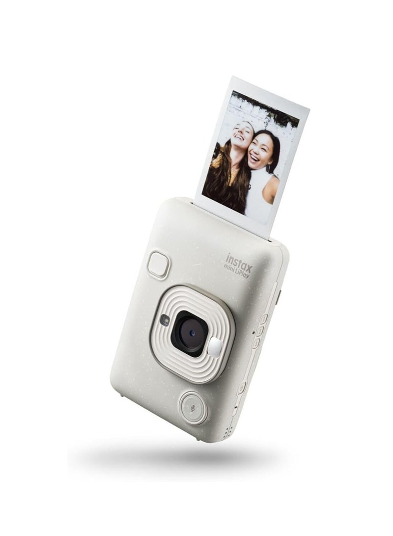FUJIFILM INSTAX MINI LIPLAY HYBRID INSTANT CAMERA (MISTY WHITE) - Image 3