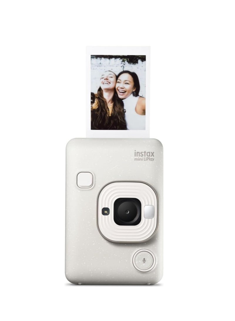 FUJIFILM INSTAX MINI LIPLAY HYBRID INSTANT CAMERA (MISTY WHITE) - Image 2