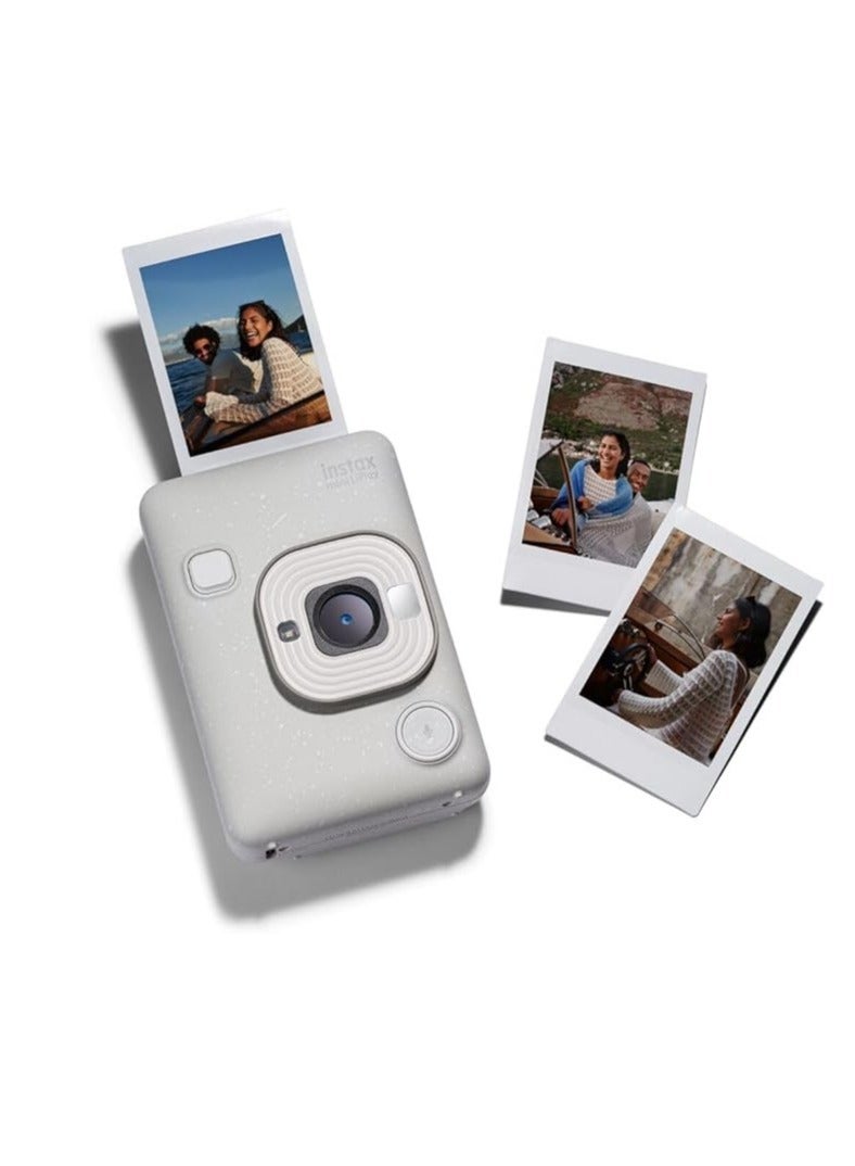 FUJIFILM INSTAX MINI LIPLAY HYBRID INSTANT CAMERA (MISTY WHITE) - Image 4