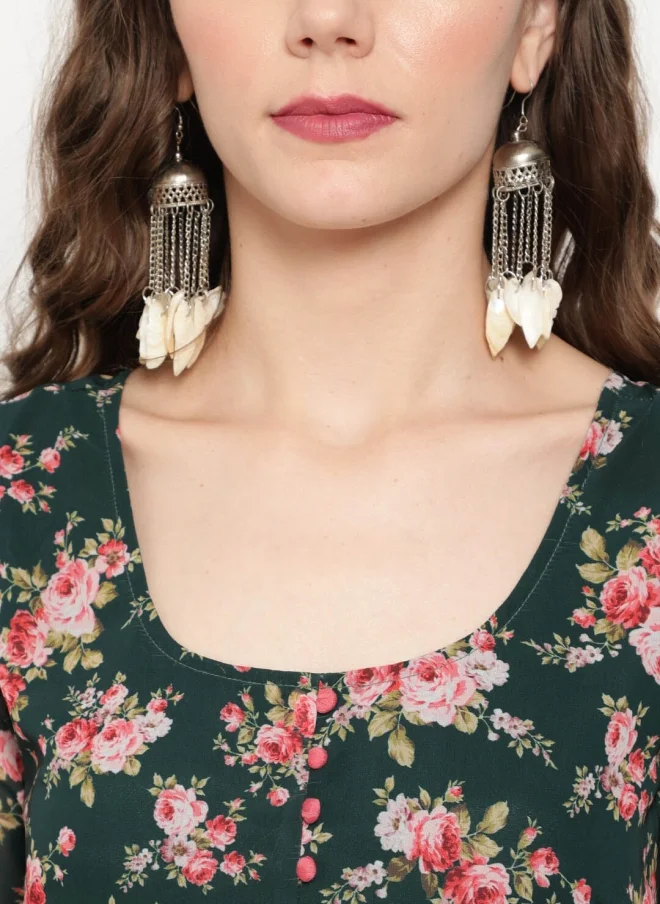 AKS Floral Printed Maxi Dress for Women