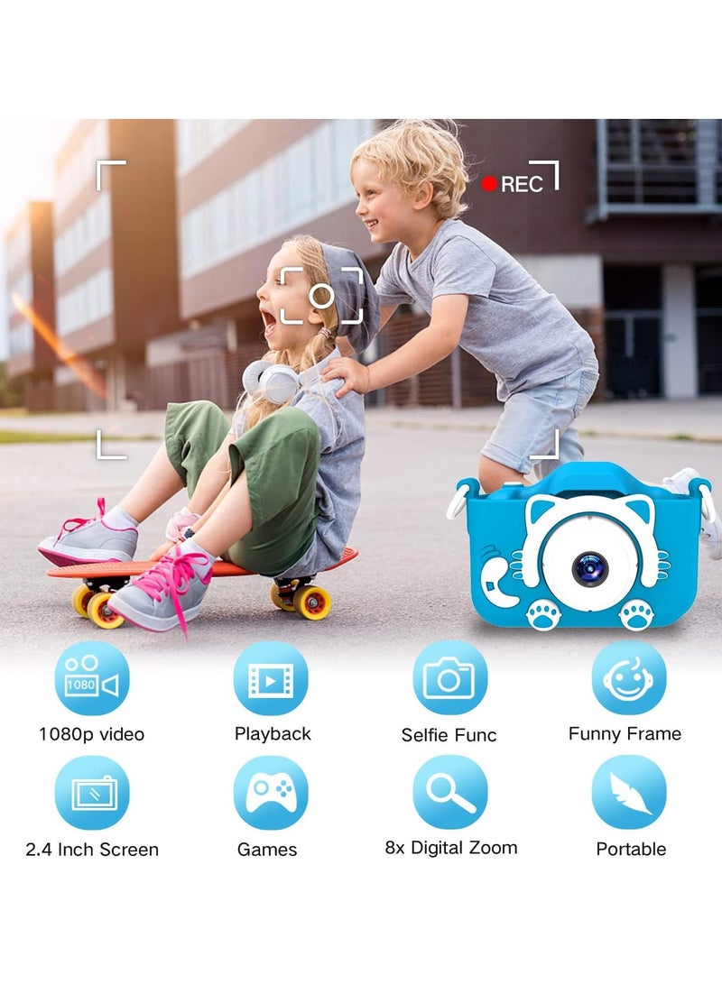 TIGER Kids Camera Toys for 3-8 Year Old Boys – Digital Video Camcorder with Cartoon Soft Silicone Cover – Best Christmas, Birthday, and Festival Gift for Kids – Includes 32GB SD Card – Fun & Durable Camera for Children - Image 3