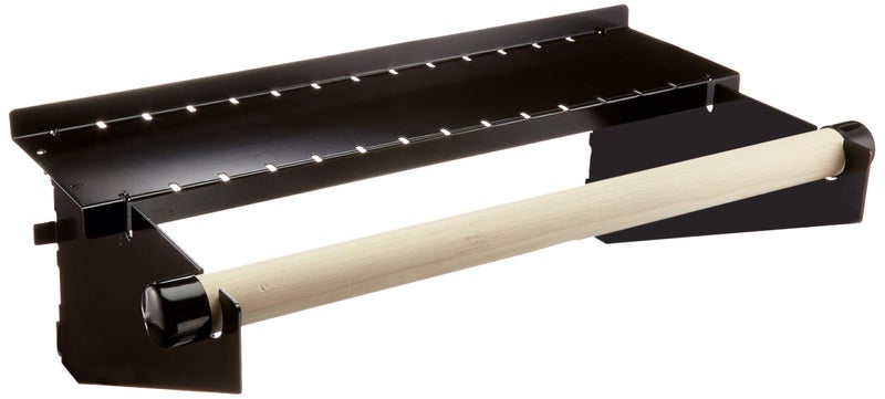 Wall Control Paper Towel Holder and Dowel Rod Pegboard Shelf Assembly for Wall Control Pegboard and Slotted Tool Board Black