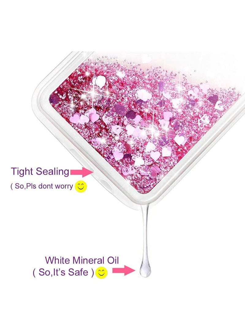 كايس كلوب جراب سائل لامع لهاتف iPhone 16 Pro - تصميم قلب وردي لامع، غطاء TPU مقاوم للصدمات، مقاس 6.1 بوصة - Image 2