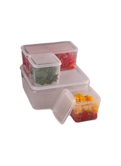 Spaceshoop 4 in 1 Grid Refrigerator Food Storage Box Plastic Kitchen Transparent Food Storage Box Stall Ice Powder Ingredient Storage Box  - Image 1