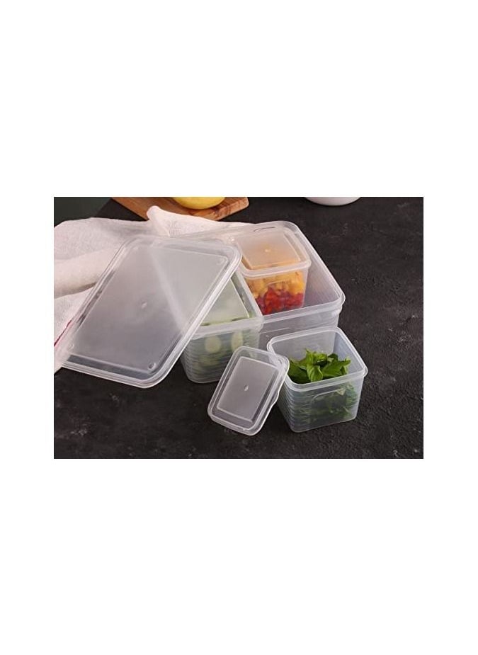Spaceshoop 4 in 1 Grid Refrigerator Food Storage Box Plastic Kitchen Transparent Food Storage Box Stall Ice Powder Ingredient Storage Box  - Image 2