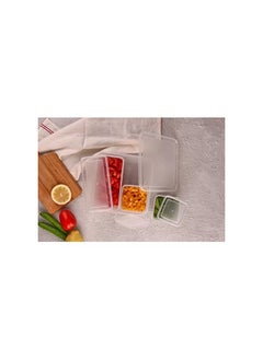 Spaceshoop 4 in 1 Grid Refrigerator Food Storage Box Plastic Kitchen Transparent Food Storage Box Stall Ice Powder Ingredient Storage Box  - Image 3