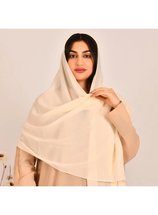 beyond abaya Light beige shawl - Image 2
