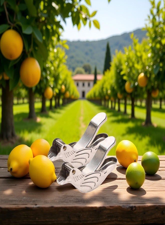 Tustao 2 Pieces Silver Bird Shape Lemon Juicer Stainless Steel Manual and Lime Squeezer Slice Squeezer, Stainless Steel Fruit Portable Lemon Citrus Bird Juicer Kitchen,Manual Juicers - Image 4