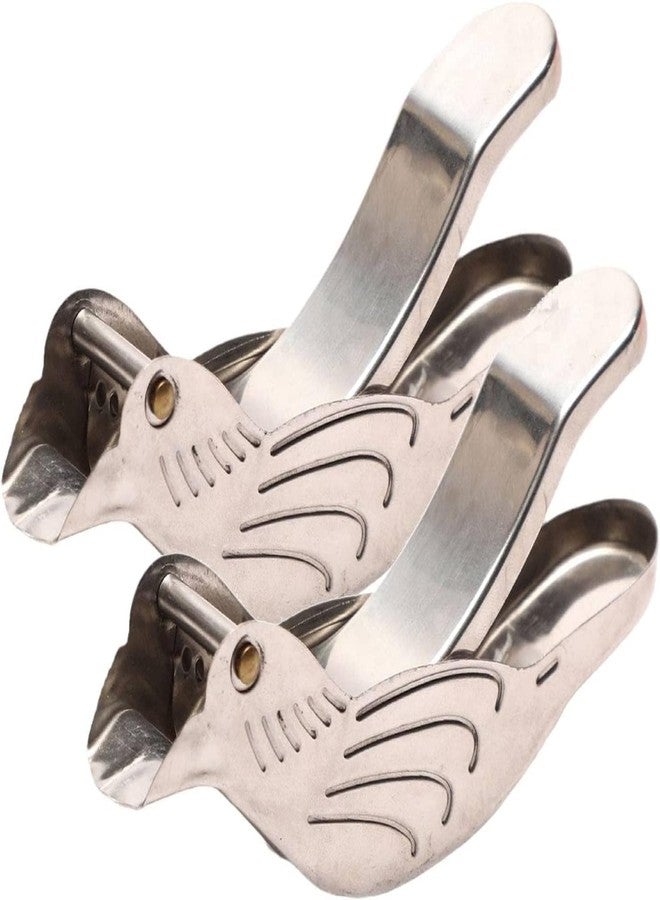 Tustao 2 Pieces Silver Bird Shape Lemon Juicer Stainless Steel Manual and Lime Squeezer Slice Squeezer, Stainless Steel Fruit Portable Lemon Citrus Bird Juicer Kitchen,Manual Juicers - Image 1