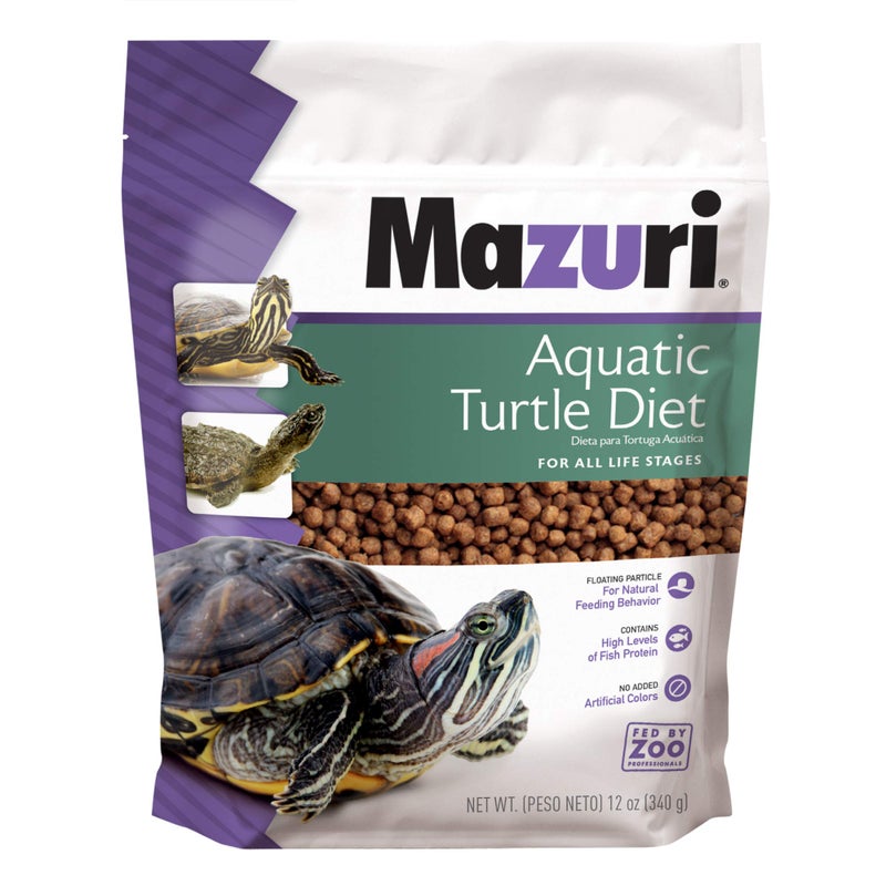 Mazuri | Nutritionally Complete Aquatic Turtle Food | Freshwater Formula - 12 Ounce (12 oz) Bag - Image 1