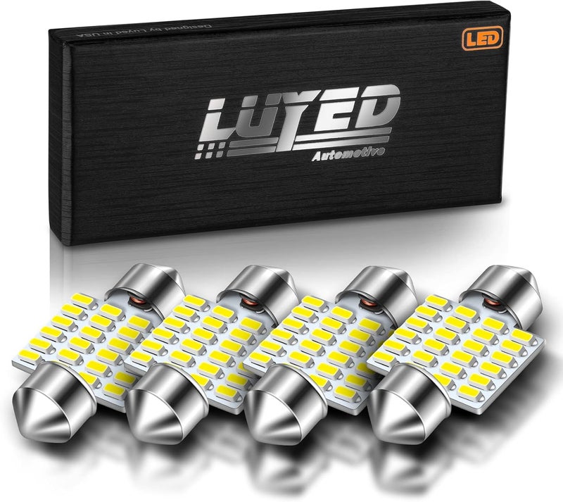 LUYED DE3175 LED Bulbs Xenon White Canbus Error Free 1.25 inches 31mm DE3021 DE3022 3175 LED Bulbs Used For Interior Map Dome Lights,Pack of 4 - Image 1