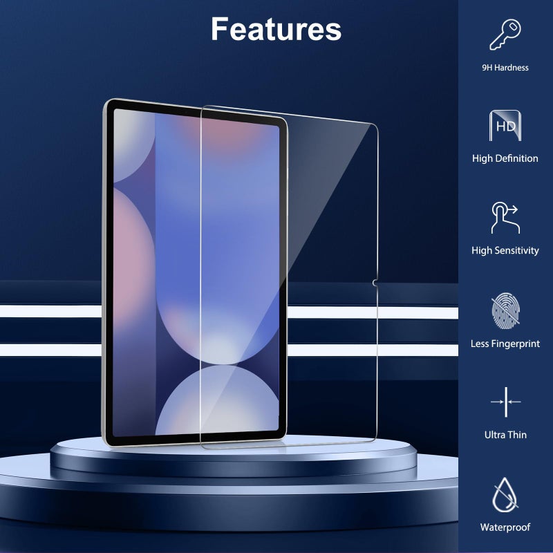 SPARIN Screen Protector for Galaxy Tab S10 Plus/S9 Plus/S9 FE Plus/S7 FE 5G/S8 Plus 12.4'', 2 Pack Tempered Glass for Samsung Galaxy Tablet S10+/S9 Plus/S7 FE - Image 4