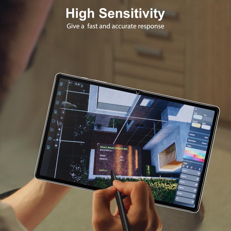 SPARIN Screen Protector for Galaxy Tab S10 Plus/S9 Plus/S9 FE Plus/S7 FE 5G/S8 Plus 12.4'', 2 Pack Tempered Glass for Samsung Galaxy Tablet S10+/S9 Plus/S7 FE - Image 5
