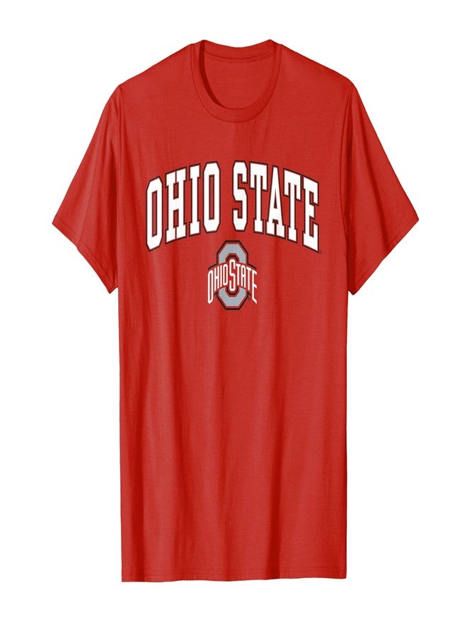 Elite Authentics Ohio State Buckeyes Mens Arch Over Logo Officially Licensed T-Shirt, Red - Image 1