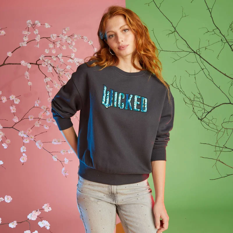 Kiabi 'Wicked' Sweatshirt Fabric Sweater Black