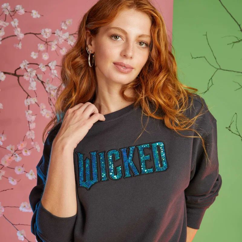 Kiabi 'Wicked' Sweatshirt Fabric Sweater Black