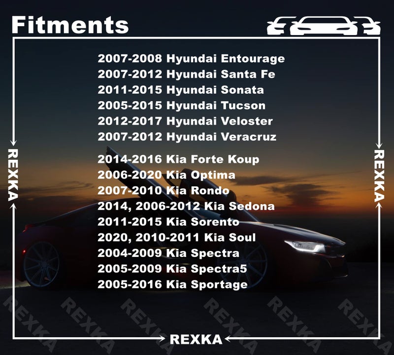 Rexka 15pcs Rocker Molding Clip for Hyundai Kia 87756-2E000 - Image 3