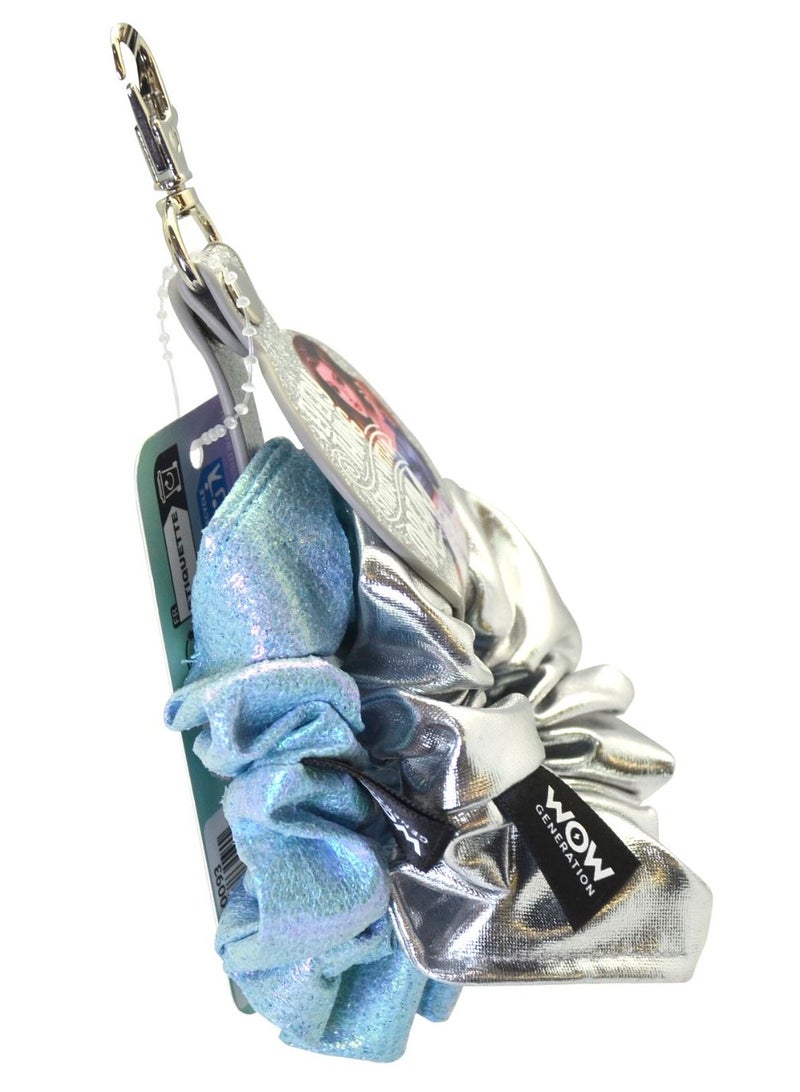 WOW Generation 2 in 1 Scrunchie & Keychain Green and Silver - Image 3