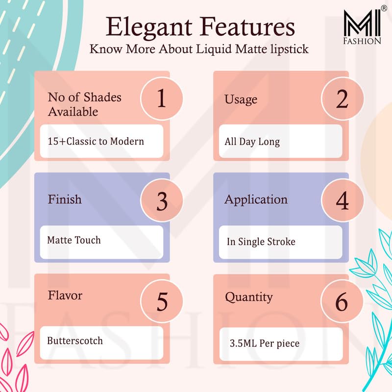 MI FASHION MI FASHION Super Stay Matte Liquid Lipstick Wine Cherry Red 35ml For Women Eat Drink Live Confidently All Day Without Smudges Packs 2 - Image 5