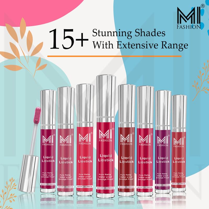 MI FASHION MI FASHION Super Stay Matte Liquid Lipstick Wine Cherry Red 35ml For Women Eat Drink Live Confidently All Day Without Smudges Packs 2 - Image 3