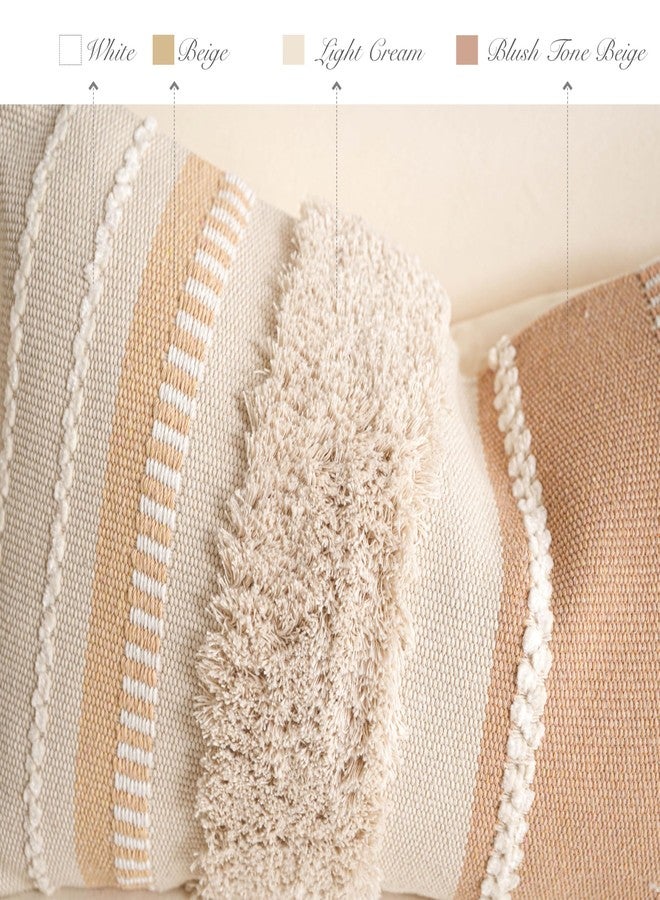 BlissBlush Decorative Lumbar Throw Pillow Cover 12x20 Cream Neutral White Rectangular Boho Accent Pillowcase Farmhouse Cushion for Couch Sofa Bedroom Living Home Décor (Cover ONLY, Pack of 1) - Image 4