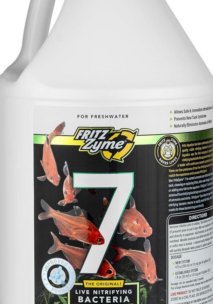 Fritz Aquatics FritzZyme 7 Nitrifying Bacteria for Fresh Water Aquariums - 1 Gallon - Image 1