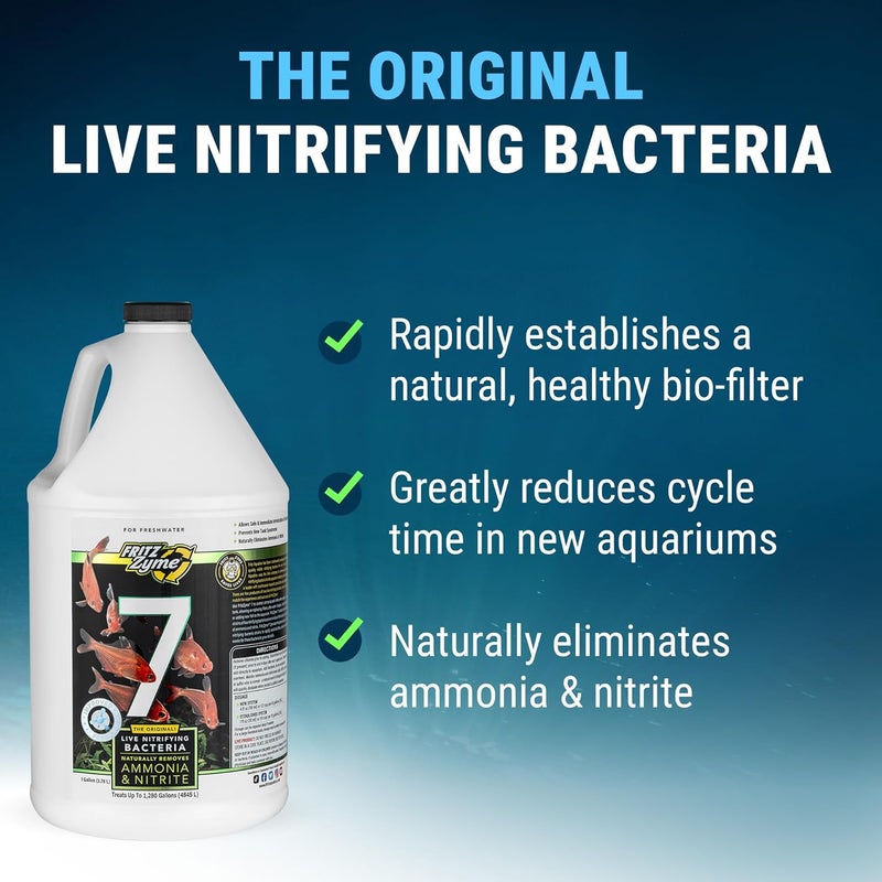 Fritz Aquatics FritzZyme 7 Nitrifying Bacteria for Fresh Water Aquariums - 1 Gallon - Image 3