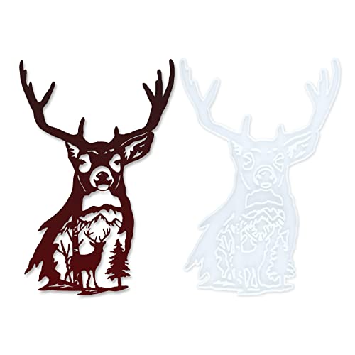 Deer Head Wall Hanging Resin Silicone Mold Deer Epoxy Casting Mold for Wall Hanging Mount Home Office Decoration DIY Crafts Door Wall Art Party Decoration