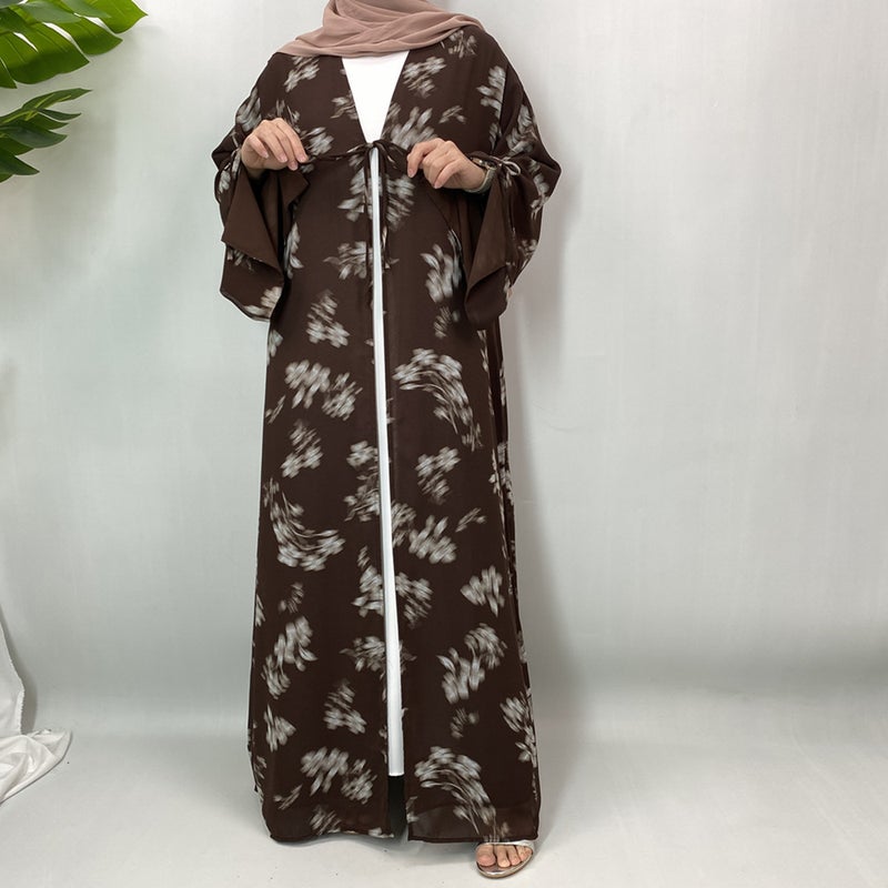 كارديجان شيفون مطبوع بطبقتين للبيع عبر الحدود 6924 - Image 1