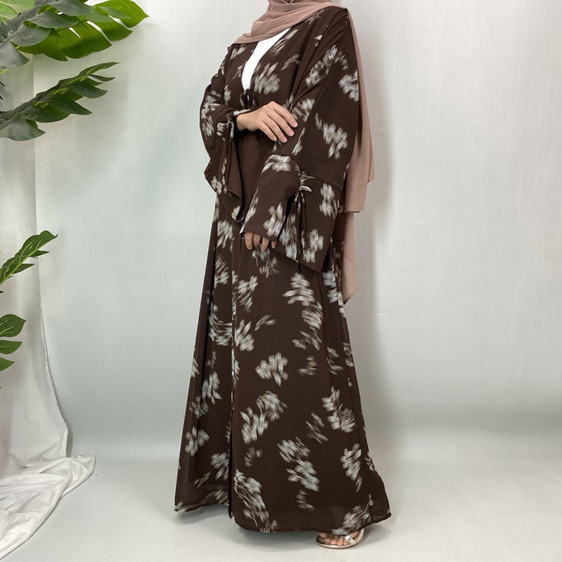 كارديجان شيفون مطبوع بطبقتين للبيع عبر الحدود 6924 - Image 2