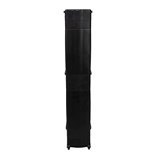 VISHVA 3 Layer Black New Slim Multipurpose Kitchen Storage Slim Rack with Wheels for Home, Office, Bedroom and Bathroom Plastic Stand (3 Layer, Black) - Image 3
