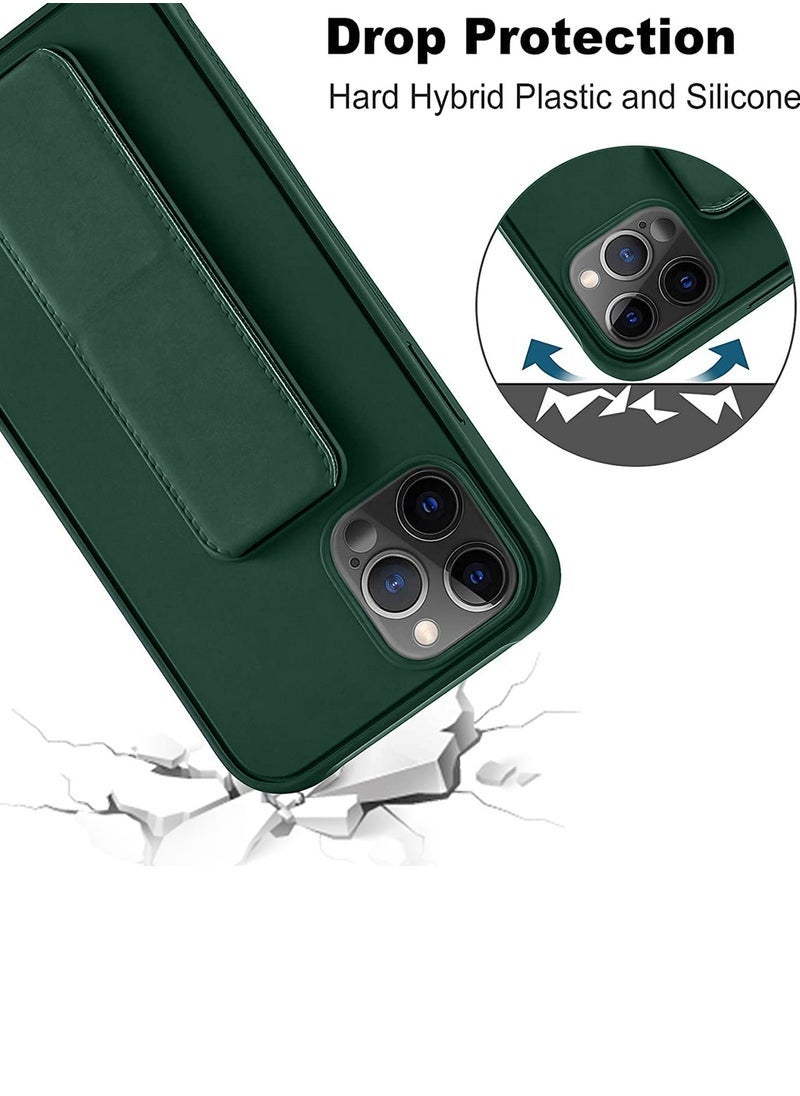 إلترازون TPU Rubber Silicone Protective Phone Case for iPhone 15 Pro – Shockproof Anti-Slip Hand Grip Back Cover, Slim Fit, Scratch-Resistant with Raised Edges & Precise Cutouts – Dark Green - Image 5