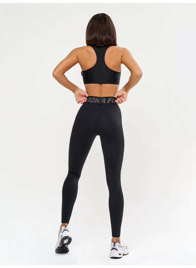 Bona Fide Bona Goldstandard Black Goldstandard High Waist Tummy Control Gym Leggings for Women | Best Price UAE