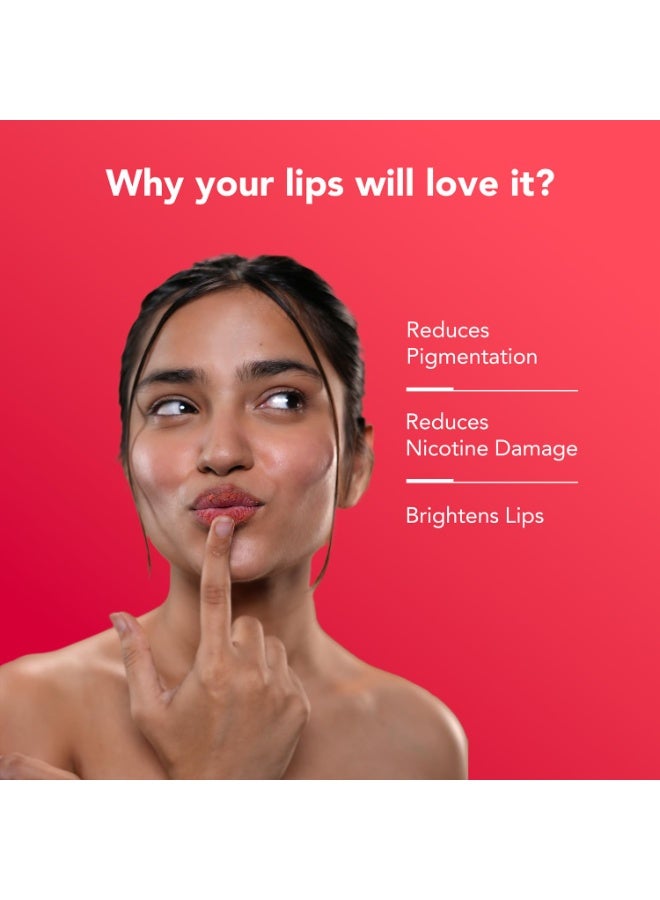 Bella Vita Organic NicoLips Lip Scrub Balm for Dark Lips Anti Pigmentation, Dry, Chapped, Lipstick Stains Removal Lipcare for Men & Women 20 g - Image 2