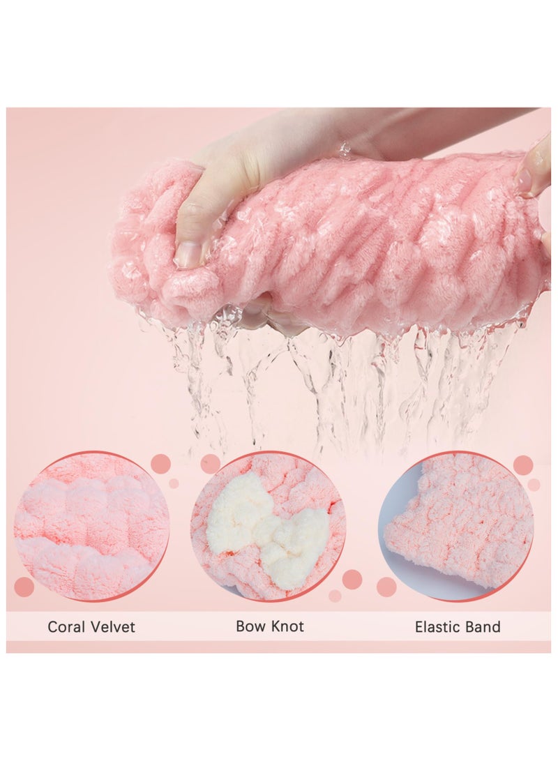 منشفة تجفيف الشعر من الألياف الدقيقة، 2 قطعة منشفة شعر لفا، فائقة الامتصاص للشعر، غطاء لتجفيف الشعر مضاد للتجعد، منشفة رأس، منشفة لتجفيف الشعر بسرعة، للشعر المموج الطويل والرطب - Image 3