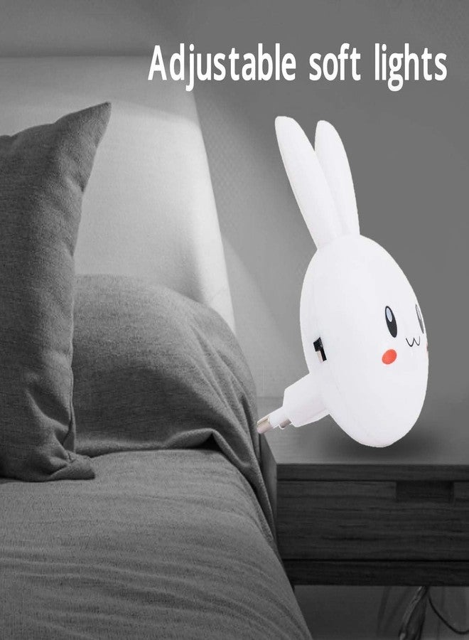 Global Impex Plastic RABIT Shape Night Lamp for Kid's Bedroom | Kids' Favorite Night Lamp | Cozy Light and Playful Design | Soft Glow and Cuddly Design (White) - Image 3