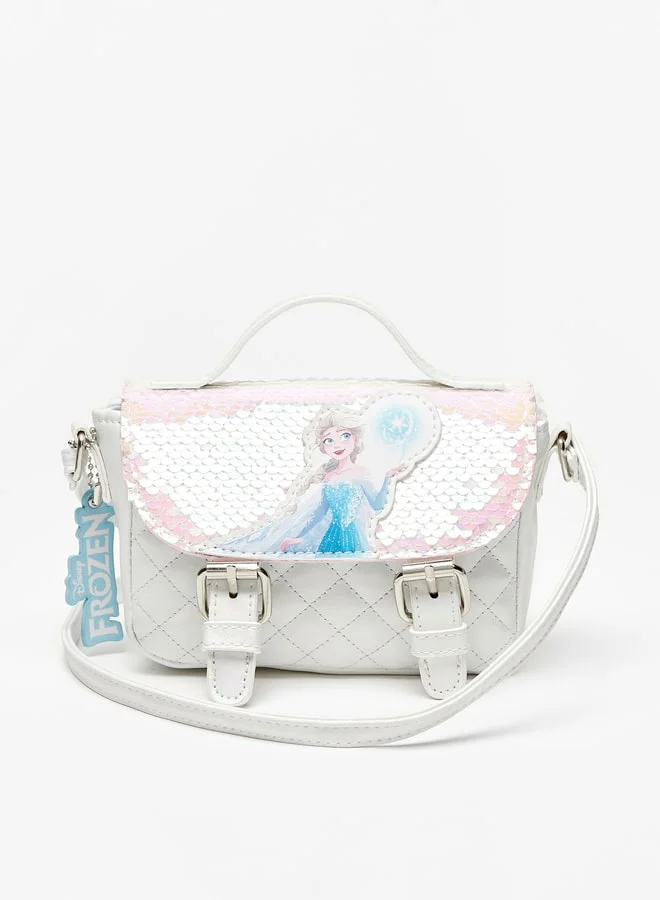 Disney Frozen Applique Sequinned Crossbody Bag with Adjustable Strap