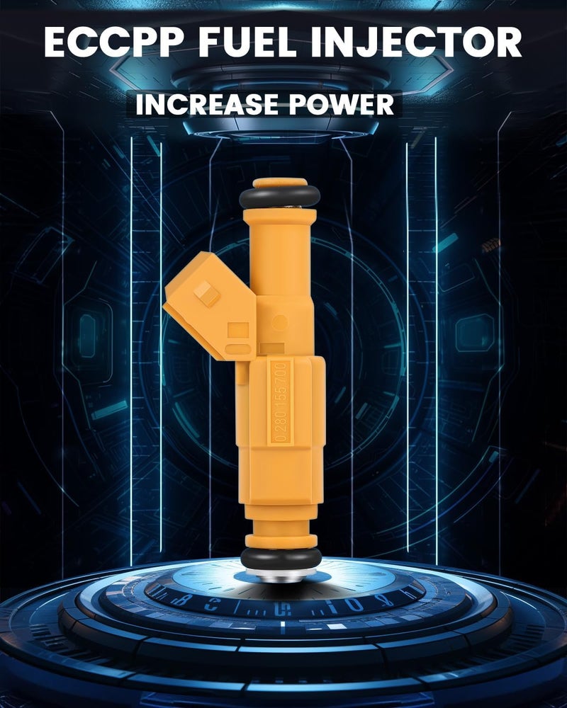 ECCPP High Performance Yellow 4 Hole Fuel Injector Kit - 6pcs for Jeep Models - Image 2