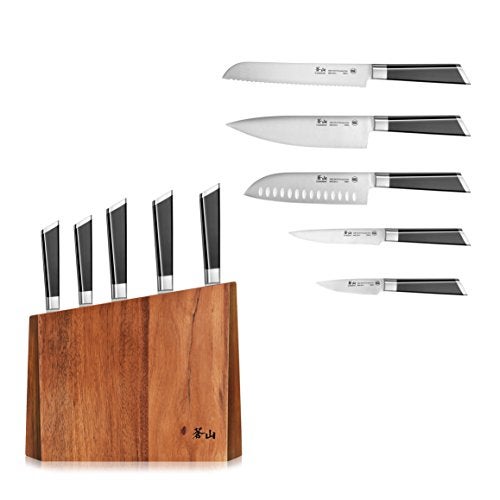 Cangshan Y2 Series Knife Set, 6-Piece German Steel Block, Silver - Image 2