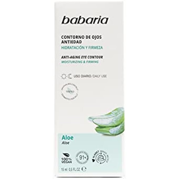 Babaria Naturals Aloe Vera Eye Contour Cream With Acmella Oleracea 15Ml - Image 1