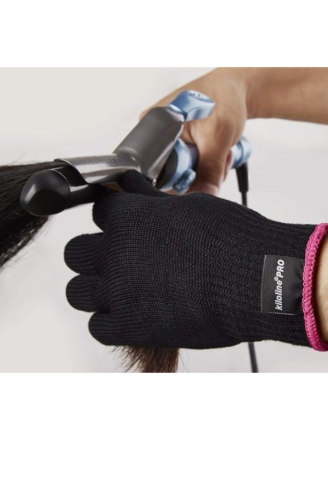 كيلولين قفاز Kiloline مقاوم للحرارة للاحترافية لتصفيف الشعر – حجب الحرارة لتجعيد الشعر، مكواة الشعر، ولفائف الشعر – مناسب للاستخدام باليد اليسرى واليمنى - Image 1